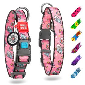 Nylon Dog Collar Adjustable for Large Dogs Small Medium Dogs for Boy Girl Dog Collars with Durable Plastic Buckle 9-14 inch Neck x 3/5 inch Wide Unic