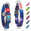 Nylon Dog Collar Adjustable for Large Dogs Small Medium Dogs for Boy Girl Dog Collars with Durable Plastic Buckle 12-19 inch Neck x 1 inch Wide Nasa